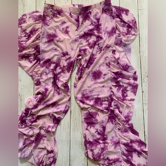 Swimsuit Cover up Pants Women Mesh Ruffle Trim Cover Up Pants Beach Cover Up' - Picture 2 of 7